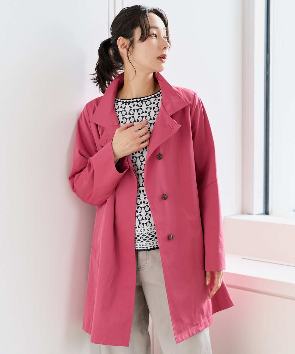 PZUEE07490 GEORGES RECH(ジョルジュ・レッシュ) テントライン2WAYカラーコート ピンク