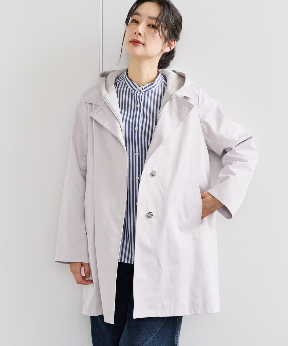 PZUEE07490 GEORGES RECH(ジョルジュ・レッシュ) テントライン2WAYカラーコート ライトグレー