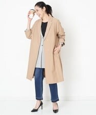 PZUET15430 GEORGES RECH(ジョルジュ・レッシュ) ドロップショルダーロングチェスターコート ネイビー