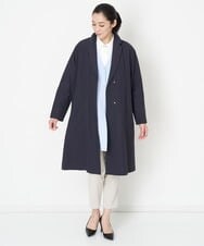 PZUET15430 GEORGES RECH(ジョルジュ・レッシュ) ドロップショルダーロングチェスターコート ネイビー
