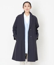PZUET15430 GEORGES RECH(ジョルジュ・レッシュ) ドロップショルダーロングチェスターコート ネイビー