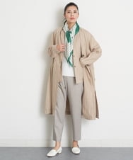 PZUET25560 GEORGES RECH(ジョルジュ・レッシュ)  [セットアップ対応]リネンへリンボンストライプコート アイボリー