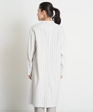 PZUET25560 GEORGES RECH(ジョルジュ・レッシュ)  [セットアップ対応]リネンへリンボンストライプコート アイボリー