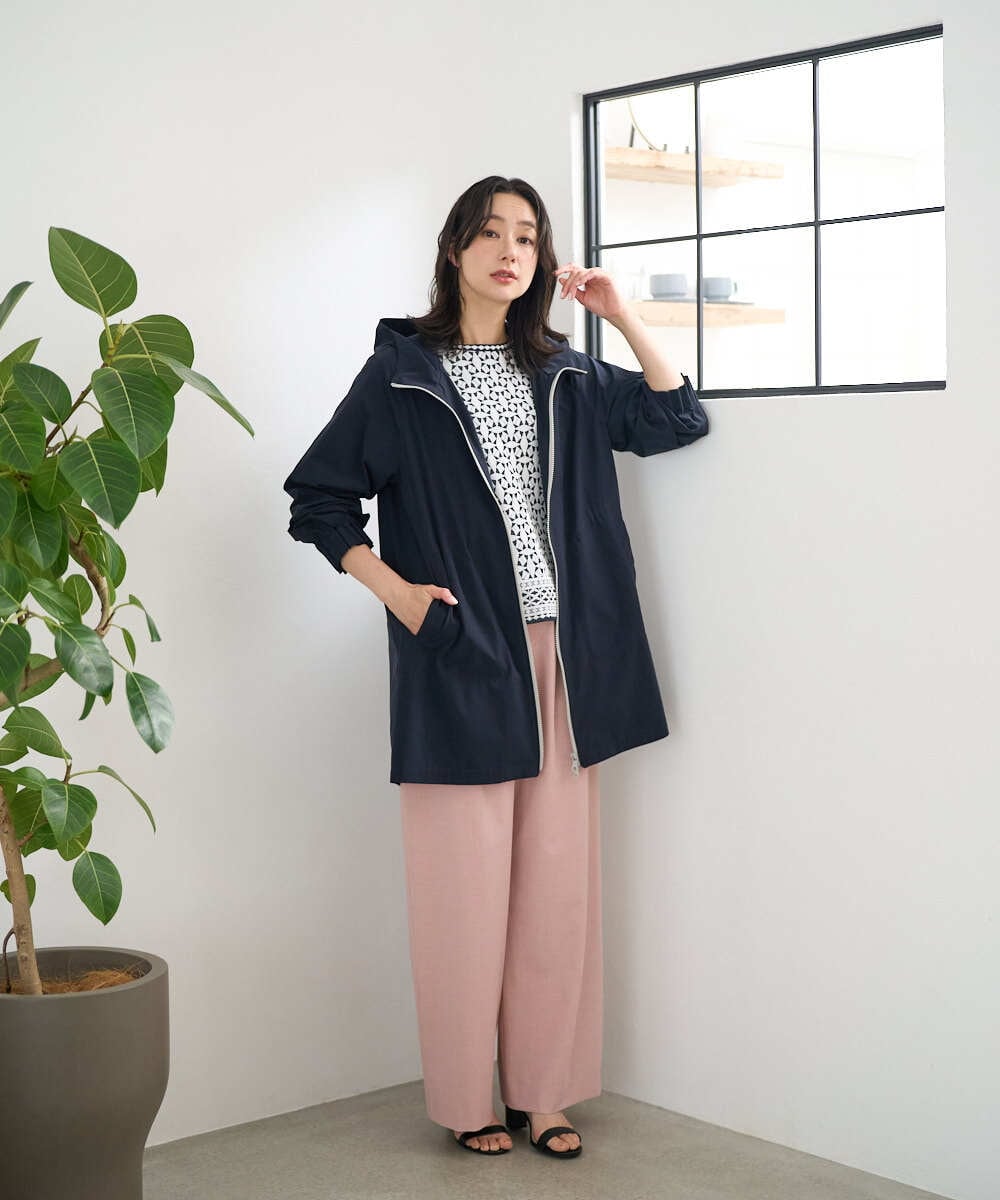 PZUGE40490 GEORGES RECH(ジョルジュ・レッシュ) 4WAYタフタフーデッドコート ネイビー