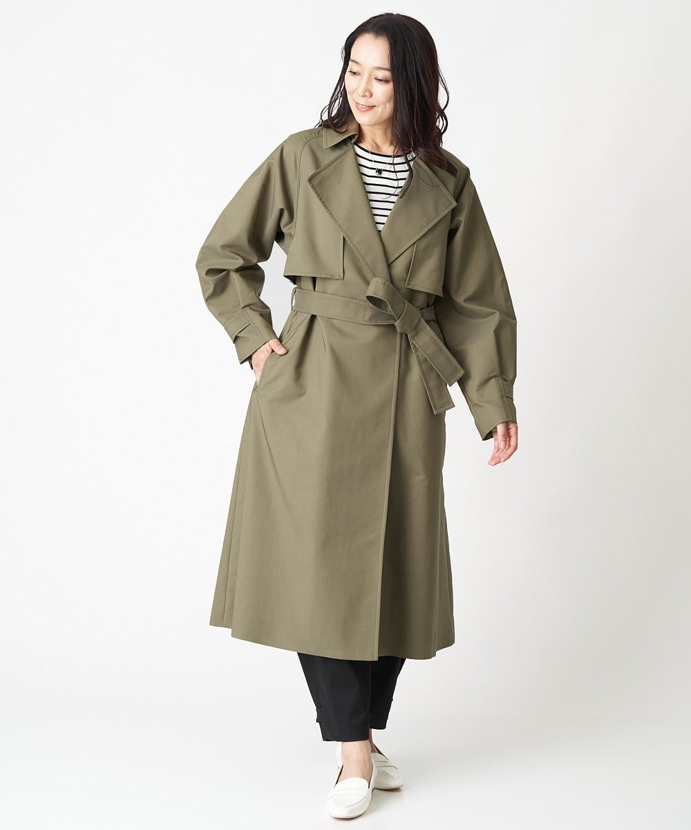 トレンチコート　trench coat カーキ　khaki