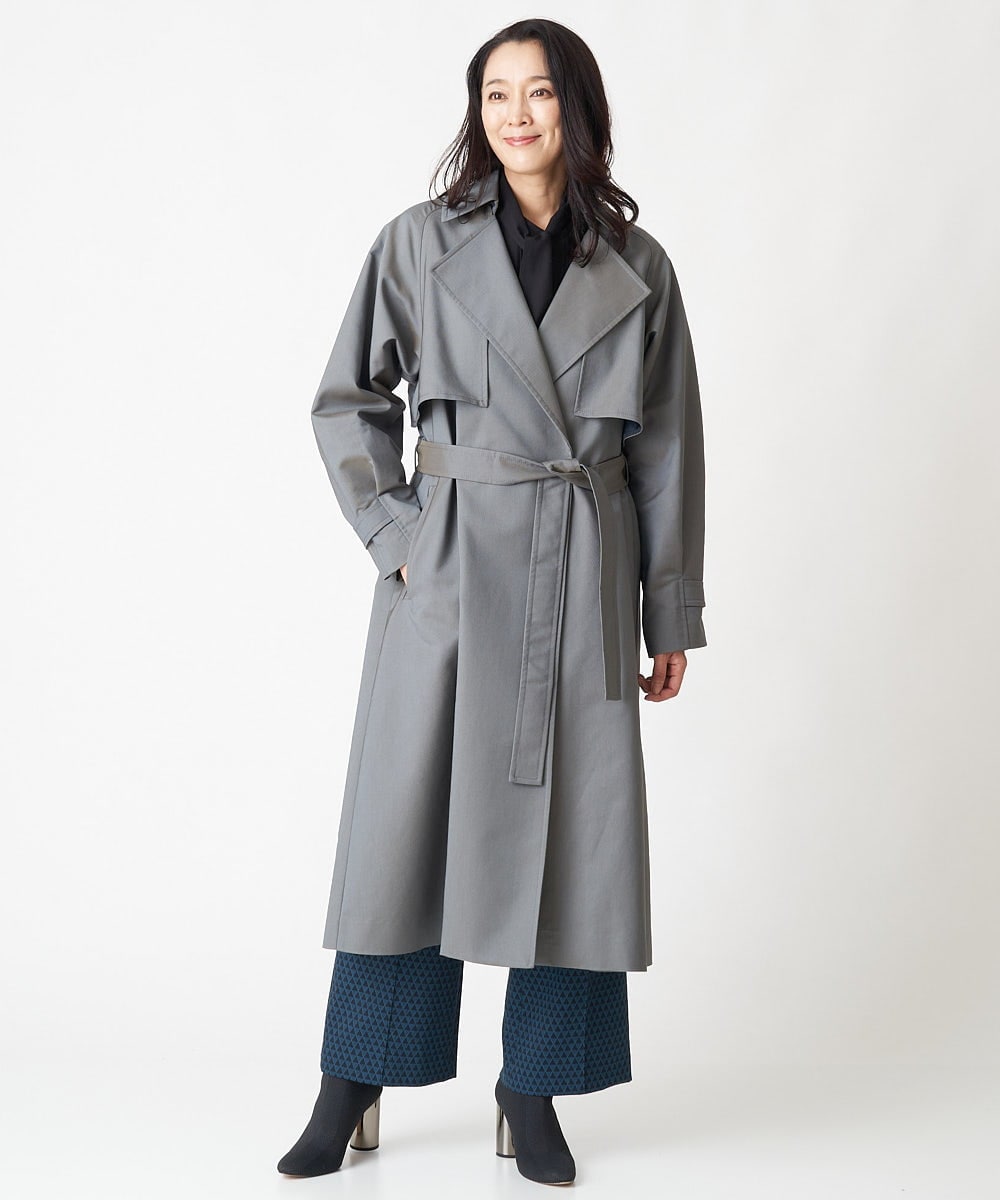 PZUJS35590 GEORGES RECH(ジョルジュ・レッシュ) シャンブレーギャバトレンチコート カーキ
