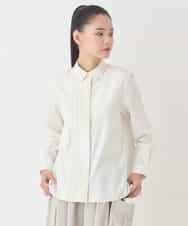 R6BDD70230 HIROKO BIS(小さいサイズ)(メゾン ドゥ サンク) 【小さいサイズ】タックデザインタイプライターシャツ ホワイト