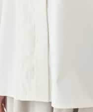 R6BDD70230 HIROKO BIS(小さいサイズ)(メゾン ドゥ サンク) 【小さいサイズ】タックデザインタイプライターシャツ ホワイト