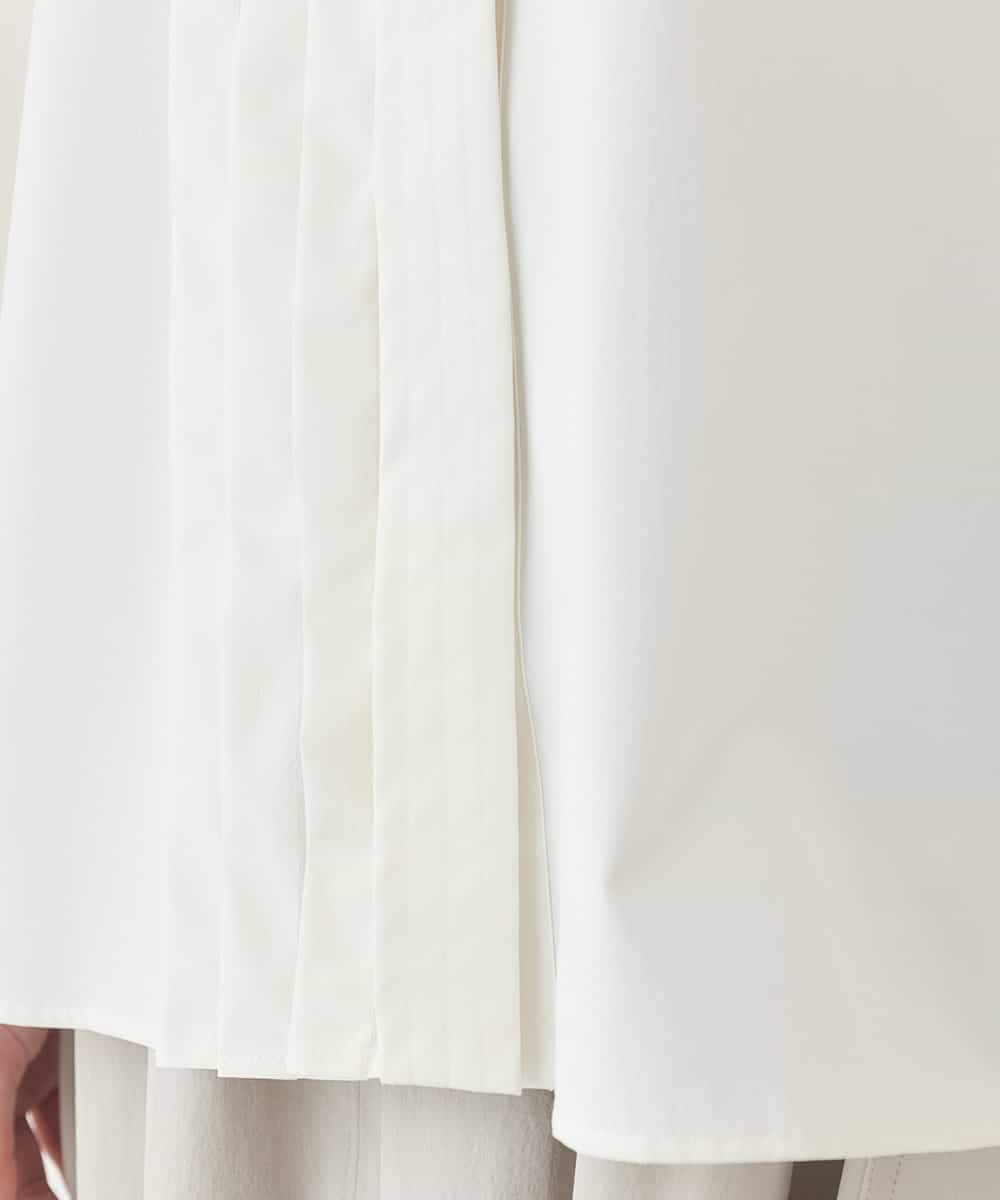 R6BDD70230 HIROKO BIS(小さいサイズ)(メゾン ドゥ サンク) 【小さいサイズ】タックデザインタイプライターシャツ ホワイト