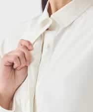 R6BDD70230 HIROKO BIS(小さいサイズ)(メゾン ドゥ サンク) 【小さいサイズ】タックデザインタイプライターシャツ ホワイト