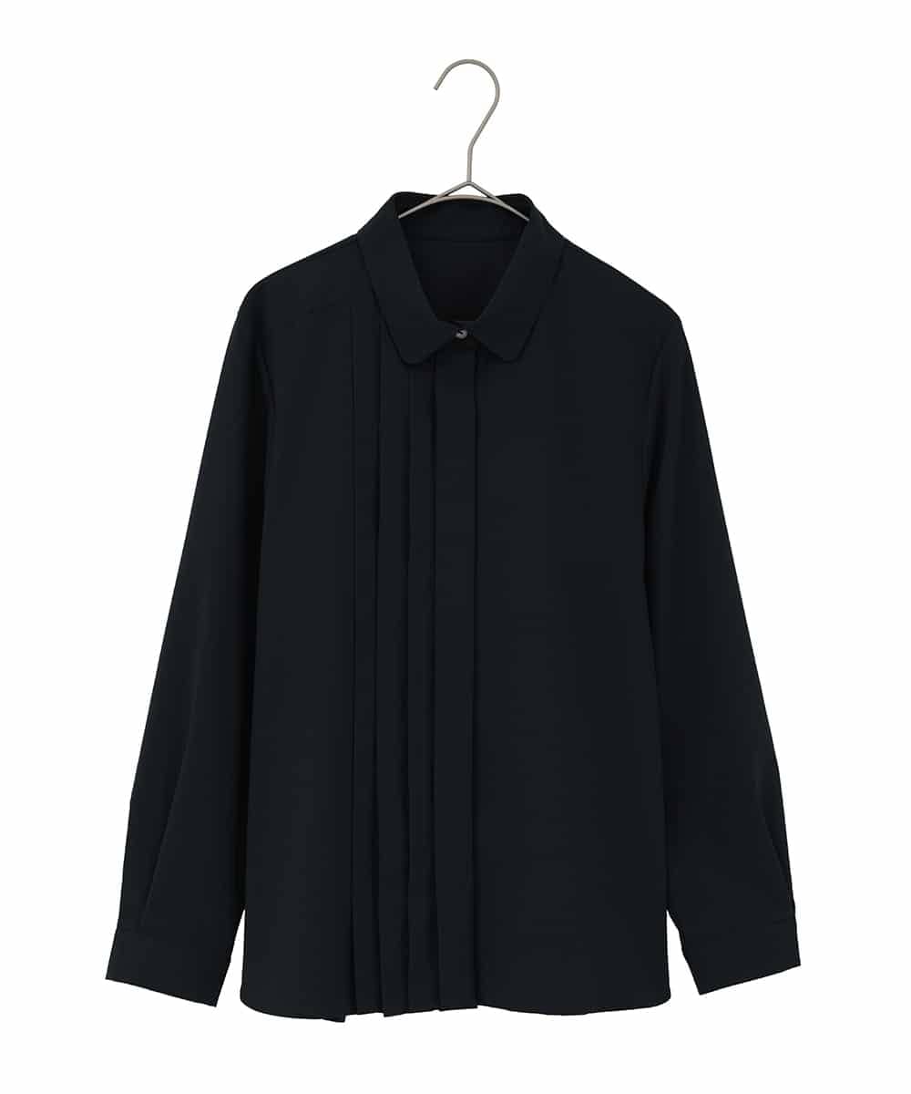 R6BDD70230 HIROKO BIS(小さいサイズ)(メゾン ドゥ サンク) 【小さいサイズ】タックデザインタイプライターシャツ ホワイト