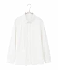 R6BDD70230 HIROKO BIS(小さいサイズ)(メゾン ドゥ サンク) 【小さいサイズ】タックデザインタイプライターシャツ ホワイト