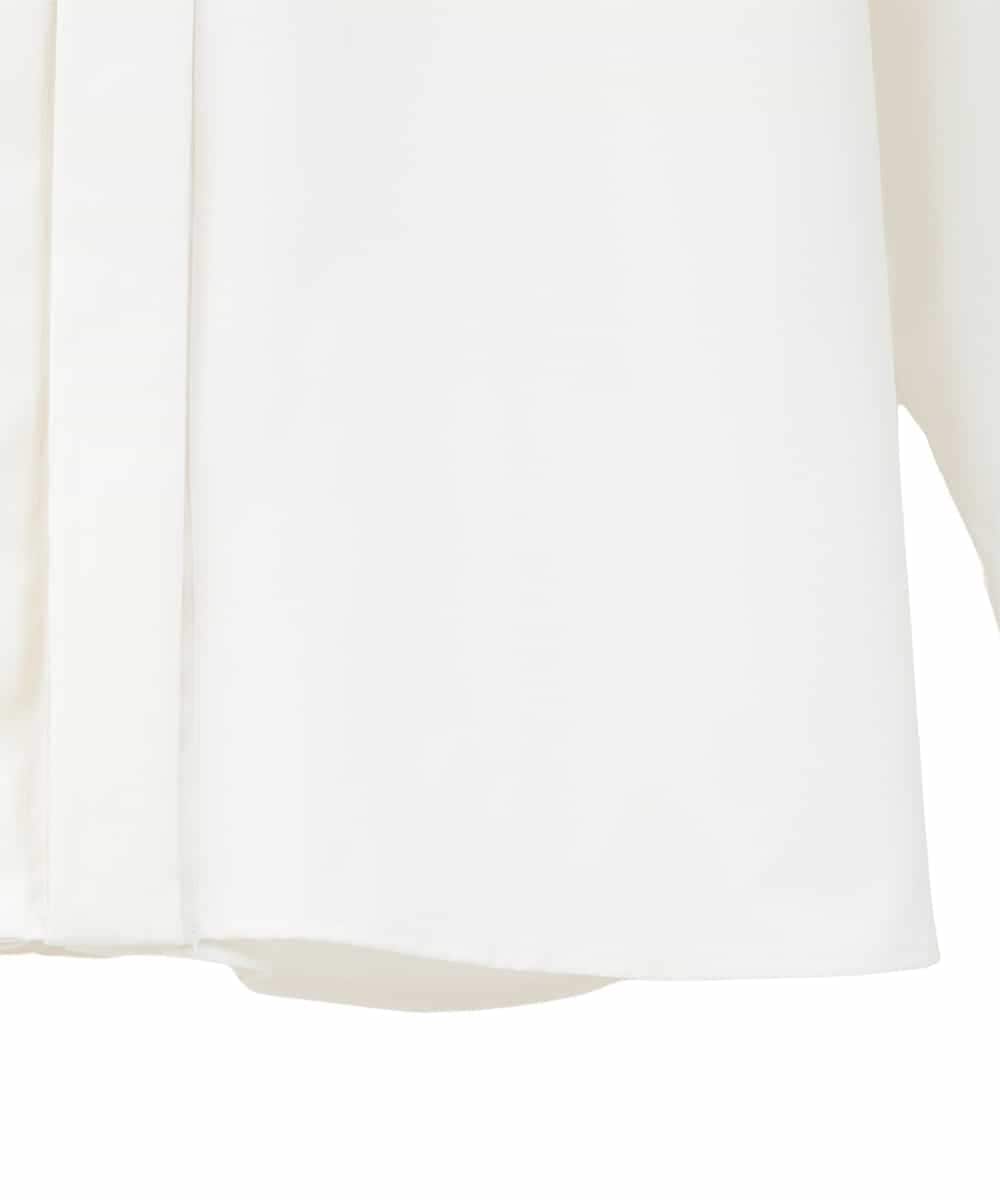 R6BDD70230 HIROKO BIS(小さいサイズ)(メゾン ドゥ サンク) 【小さいサイズ】タックデザインタイプライターシャツ ホワイト