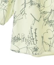 R6BFB30290 HIROKO BIS(小さいサイズ)(メゾン ドゥ サンク) 【小さいサイズ】線描き刺繍デザインブラウス ホワイト