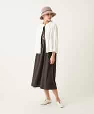 R6BFD25270 HIROKO BIS(小さいサイズ)(メゾン ドゥ サンク) 【小さいサイズ】ボタニカルモチーフショートブラウス ホワイト