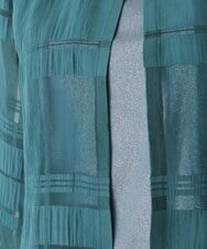 R6BGT11330 HIROKO BIS(小さいサイズ)(メゾン ドゥ サンク) 【小さいサイズ/セットアップ対応】チェックジャカードシアージャケット グリーン