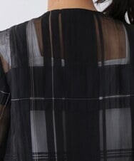 R6BGT11330 HIROKO BIS(小さいサイズ)(メゾン ドゥ サンク) 【小さいサイズ/セットアップ対応】チェックジャカードシアージャケット グリーン