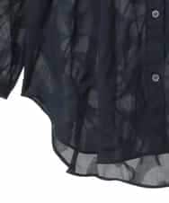 R6BHE30260 HIROKO BIS(小さいサイズ)(メゾン ドゥ サンク) 【小さいサイズ】幾何デザインオーバーシルエットブラウス /洗える イエロー