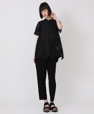 R6BHV10290 HIROKO BIS(小さいサイズ)(メゾン ドゥ サンク) 【小さいサイズ】ケミカルレースジョイントデザインブラウス ホワイト