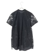 R6BHV10290 HIROKO BIS(小さいサイズ)(メゾン ドゥ サンク) 【小さいサイズ】ケミカルレースジョイントデザインブラウス ホワイト