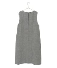 R6EAD21490 HIROKO BIS(小さいサイズ)(メゾン ドゥ サンク) 【小さいサイズ/セットアップ対応】千鳥チェックツイードジャンパースカート ブラック