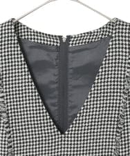 R6EAD21490 HIROKO BIS(小さいサイズ)(メゾン ドゥ サンク) 【小さいサイズ/セットアップ対応】千鳥チェックツイードジャンパースカート ブラック