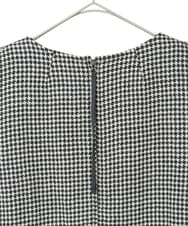 R6EAD21490 HIROKO BIS(小さいサイズ)(メゾン ドゥ サンク) 【小さいサイズ/セットアップ対応】千鳥チェックツイードジャンパースカート ブラック