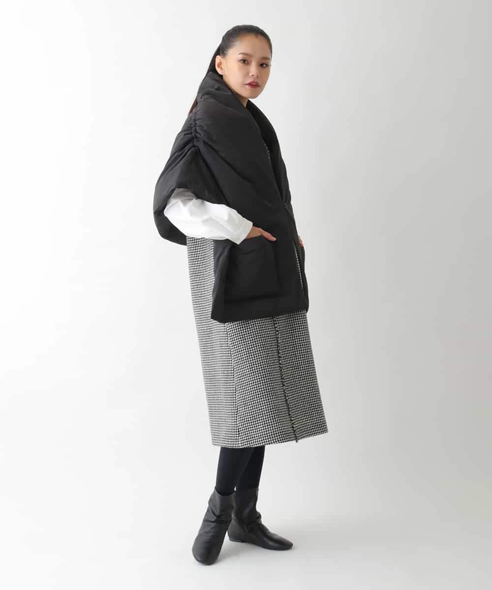 R6EAD21490 HIROKO BIS(小さいサイズ)(メゾン ドゥ サンク) 【小さいサイズ/セットアップ対応】千鳥チェックツイードジャンパースカート ブラック