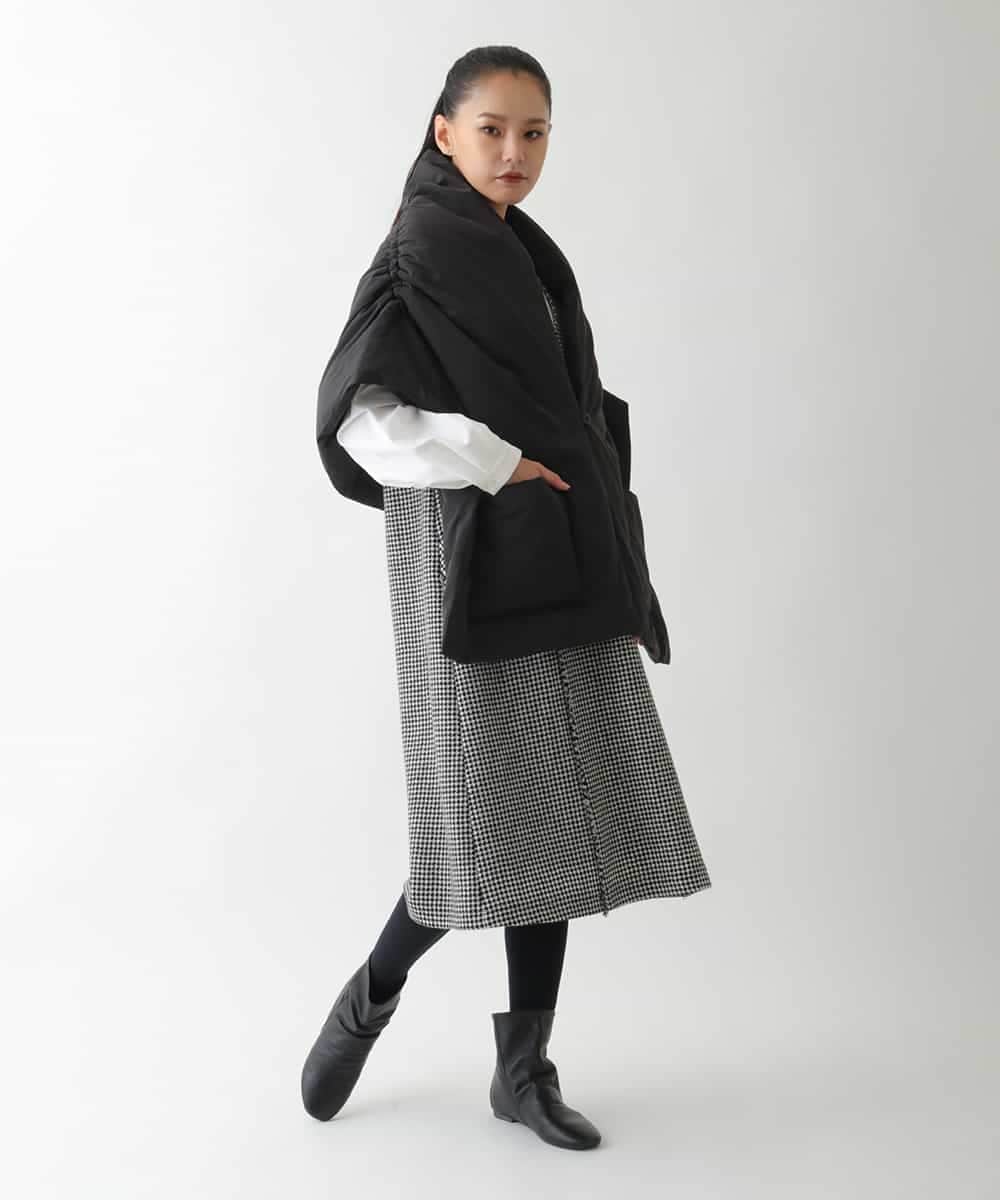 R6EAD21490 HIROKO BIS(小さいサイズ)(メゾン ドゥ サンク) 【小さいサイズ/セットアップ対応】千鳥チェックツイードジャンパースカート ブラック