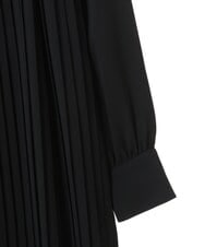 R6EAV42460 HIROKO BIS(小さいサイズ)(メゾン ドゥ サンク) 【小さいサイズ/洗える】Iラインプリーツワンピース ブラック