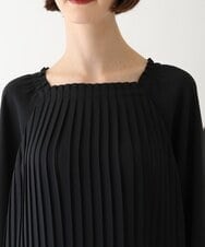 R6EAV42460 HIROKO BIS(小さいサイズ)(メゾン ドゥ サンク) 【小さいサイズ/洗える】Iラインプリーツワンピース ブラック