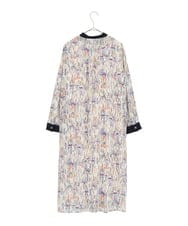 R6EDD07490 HIROKO BIS(小さいサイズ)(メゾン ドゥ サンク) アイリスモチーフタックワンピース アイボリー