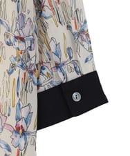 R6EDD07490 HIROKO BIS(小さいサイズ)(メゾン ドゥ サンク) アイリスモチーフタックワンピース アイボリー