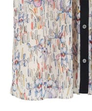 R6EDD07490 HIROKO BIS(小さいサイズ)(メゾン ドゥ サンク) アイリスモチーフタックワンピース アイボリー