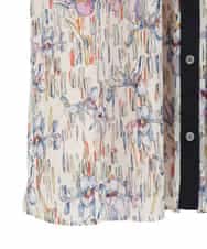 R6EDD07490 HIROKO BIS(小さいサイズ)(メゾン ドゥ サンク) アイリスモチーフタックワンピース アイボリー