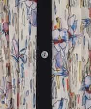 R6EDD07490 HIROKO BIS(小さいサイズ)(メゾン ドゥ サンク) アイリスモチーフタックワンピース アイボリー