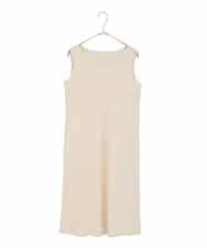 R6EDD07490 HIROKO BIS(小さいサイズ)(メゾン ドゥ サンク) アイリスモチーフタックワンピース アイボリー