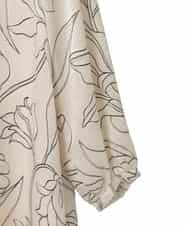 R6EED56490 HIROKO BIS(小さいサイズ)(メゾン ドゥ サンク) 【小さいサイズ】ボタニカルモチーフピンタックドレス アイボリー