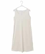 R6EED56490 HIROKO BIS(小さいサイズ)(メゾン ドゥ サンク) 【小さいサイズ】ボタニカルモチーフピンタックドレス アイボリー