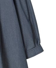 R6EFD41330 HIROKO BIS(小さいサイズ)(メゾン ドゥ サンク) 【小さいサイズ】ピンタックデザインダンガリーワンピース ネイビー