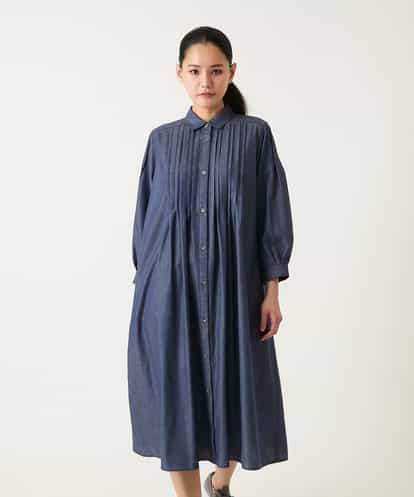 R6EFD41330 HIROKO BIS(小さいサイズ) 【小さいサイズ】ピンタックデザインダンガリーワンピース