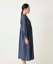 R6EFD41330 HIROKO BIS(小さいサイズ)(メゾン ドゥ サンク) 【小さいサイズ】ピンタックデザインダンガリーワンピース ネイビー