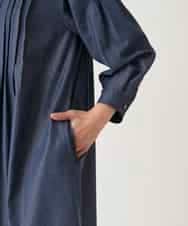 R6EFD41330 HIROKO BIS(小さいサイズ)(メゾン ドゥ サンク) 【小さいサイズ】ピンタックデザインダンガリーワンピース ネイビー