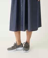 R6EFD41330 HIROKO BIS(小さいサイズ)(メゾン ドゥ サンク) 【小さいサイズ】ピンタックデザインダンガリーワンピース ネイビー