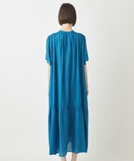 R6EFW62260 HIROKO BIS(小さいサイズ)(メゾン ドゥ サンク) 【小さいサイズ/麻製品染め】ロングワンピース ブルー