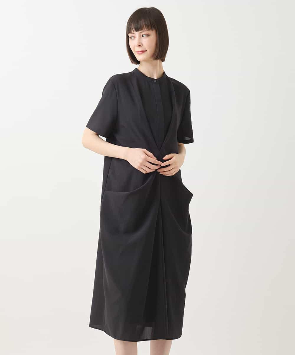 R6EGA03360 HIROKO BIS(小さいサイズ)(メゾン ドゥ サンク) 【小さいサイズ】ヴィンテージボイルシルエットワンピース グレー