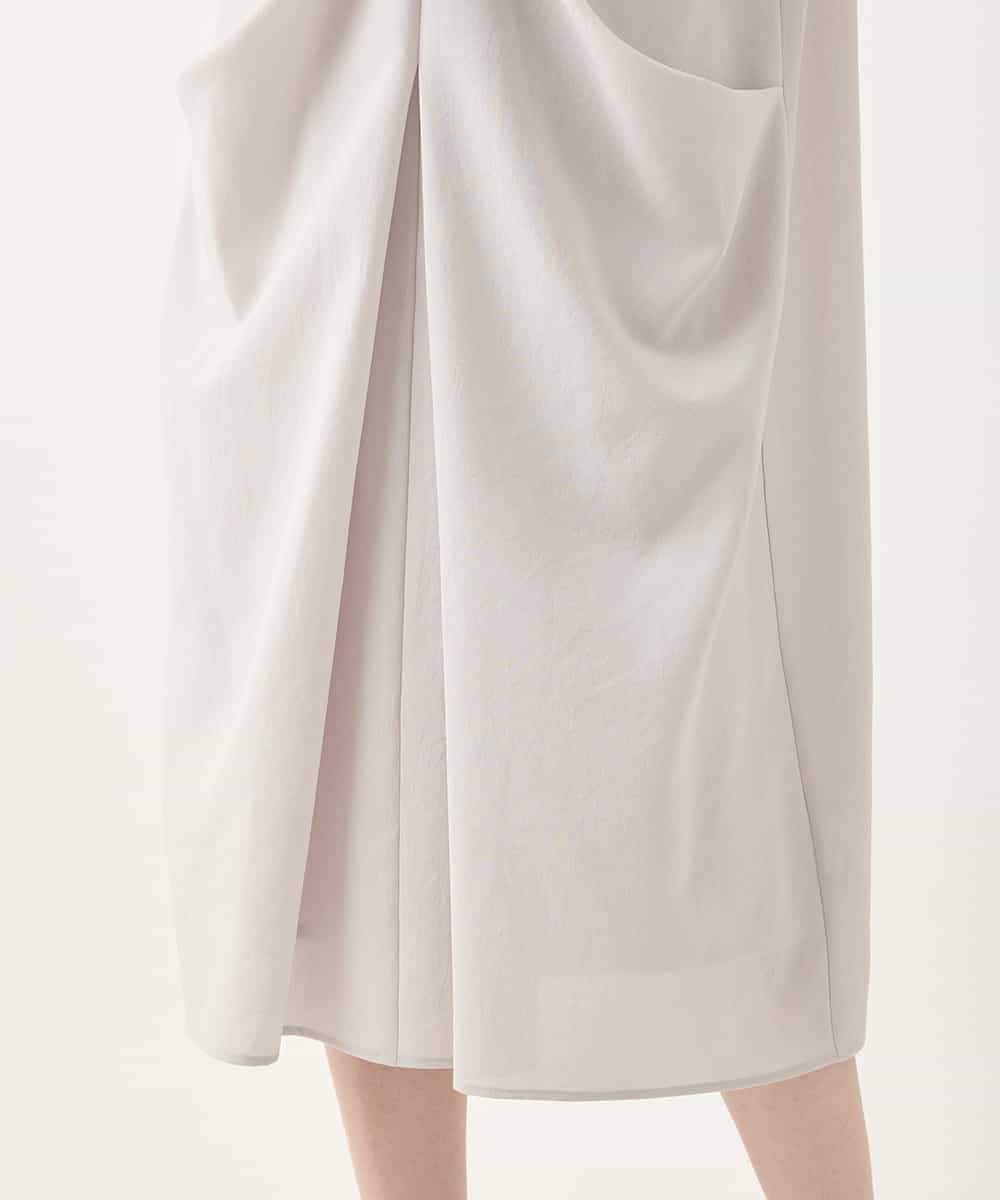 R6EGA03360 HIROKO BIS(小さいサイズ)(メゾン ドゥ サンク) 【小さいサイズ】ヴィンテージボイルシルエットワンピース グレー