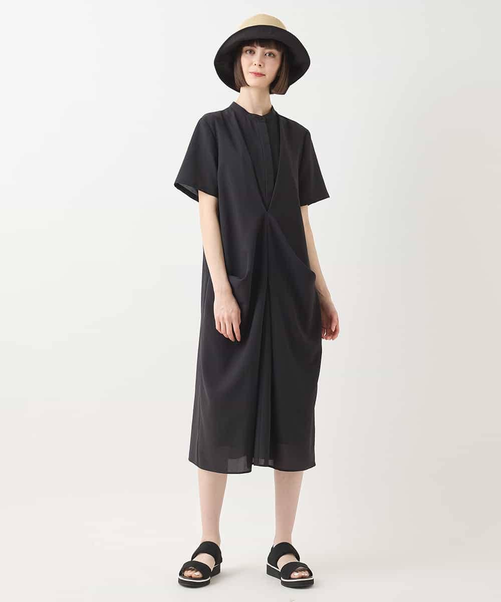 R6EGA03360 HIROKO BIS(小さいサイズ)(メゾン ドゥ サンク) 【小さいサイズ】ヴィンテージボイルシルエットワンピース グレー