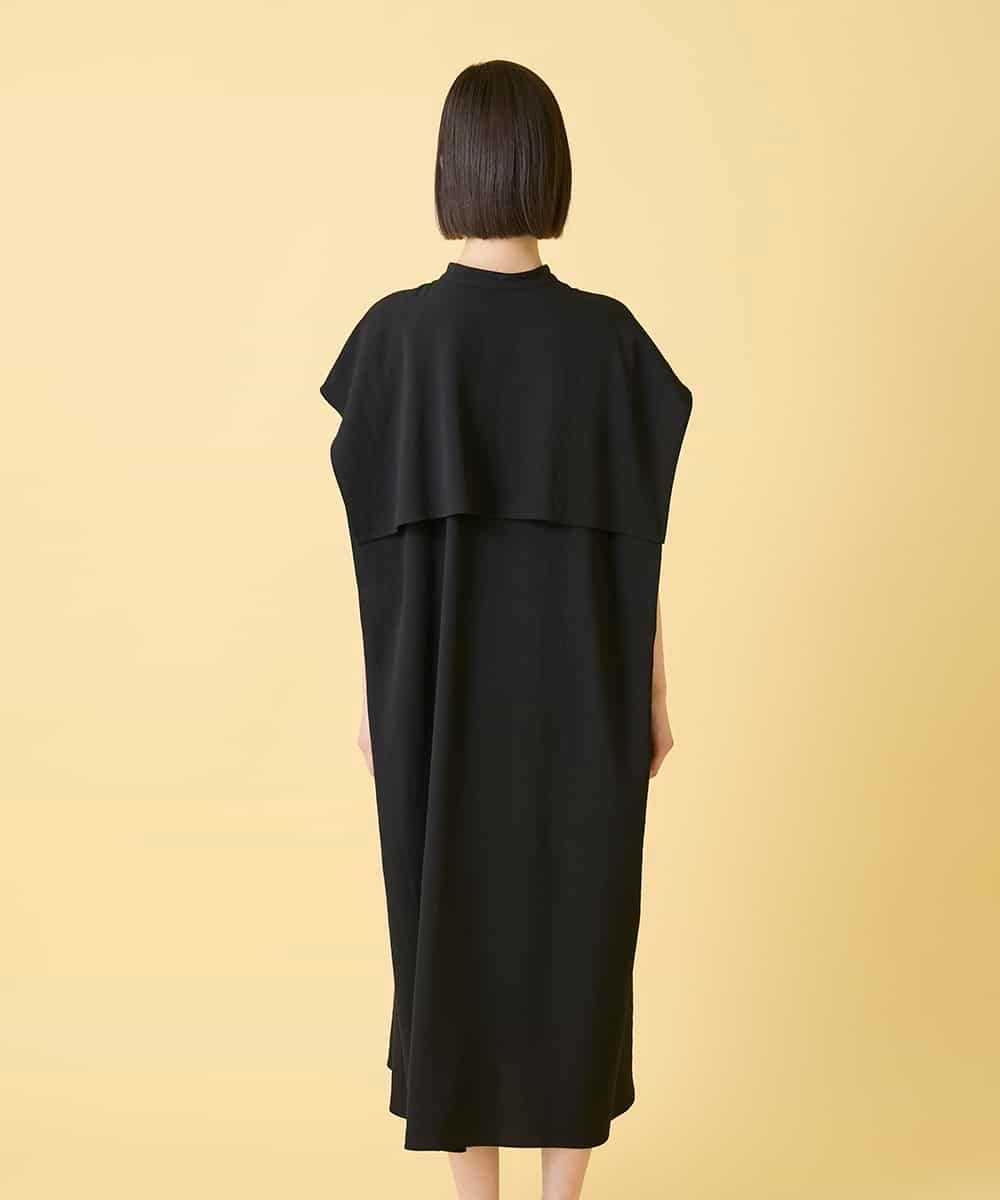 R6EGE50360 HIROKO BIS(小さいサイズ)(メゾン ドゥ サンク) 【小さいサイズ】セーラーカラージョーゼットワンピース ブラック