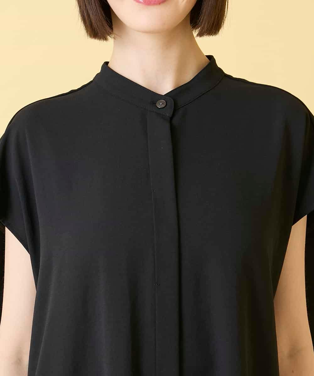 R6EGE50360 HIROKO BIS(小さいサイズ)(メゾン ドゥ サンク) 【小さいサイズ】セーラーカラージョーゼットワンピース ブラック